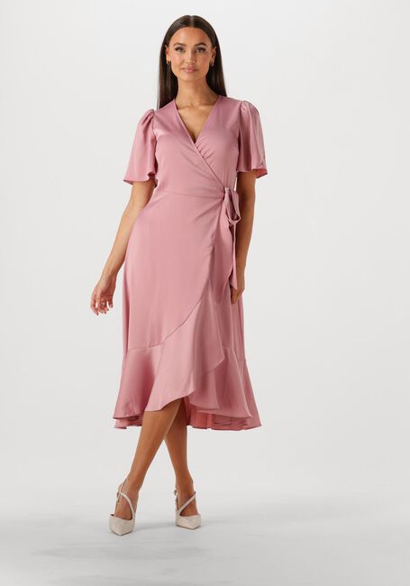 Y.A.S. Robe midi YASTHEA MIDI WRAP DRESS en rose - large