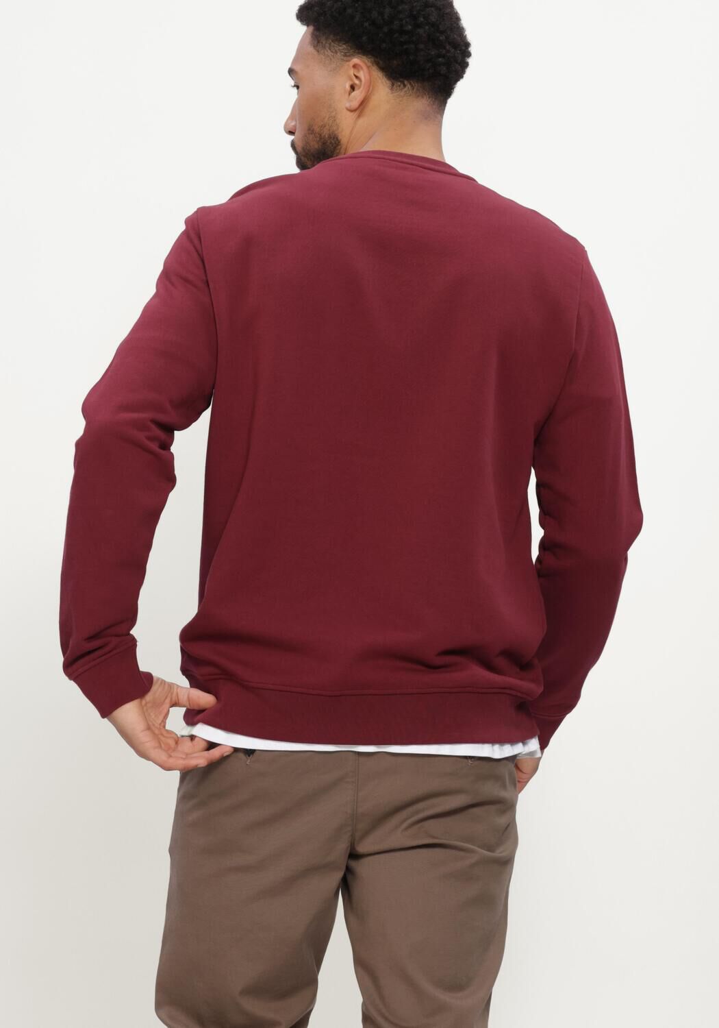 LYLE & SCOTT Pull SUPERFINE CREW NECK SWEATSHIRT Bordeaux - large