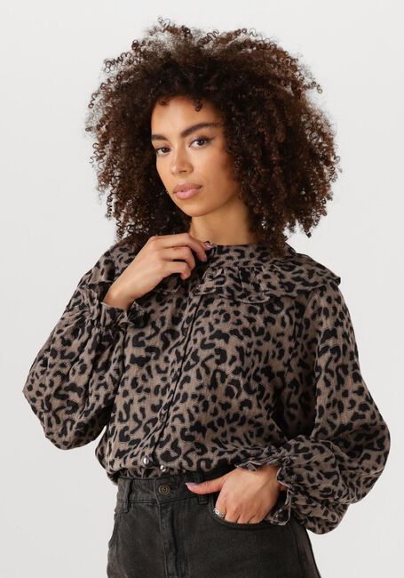 Zwarte BY-BAR  GIA LEO BLOUSE - large