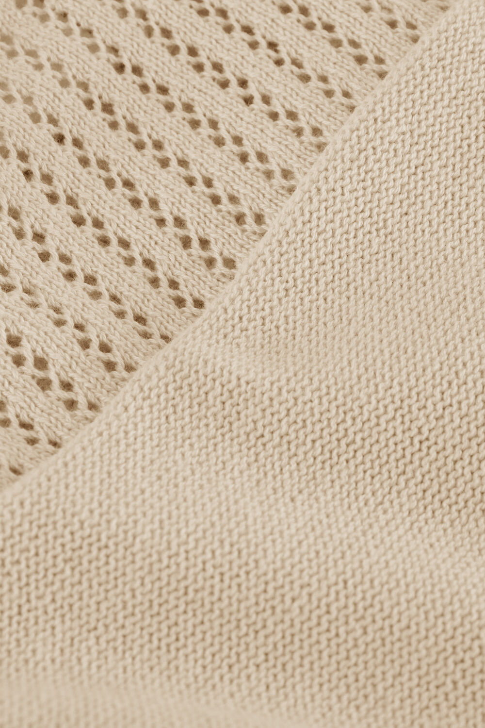 Beige QUINCY MAE  POINTELLE KNIT SET - large