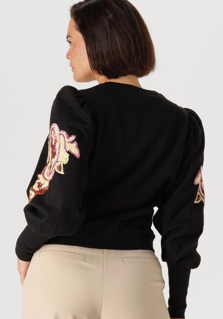 SUMMUM Pull PUFF SLEEVE EMBELLISHED SWEATER en noir - large
