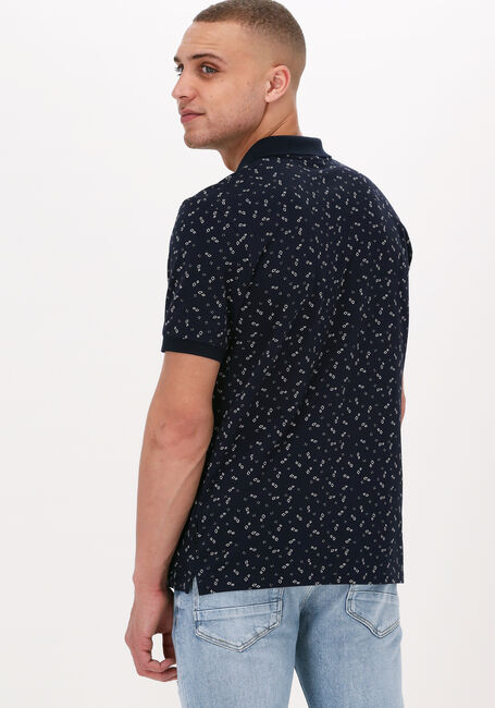 Donkerblauwe SCOTCH & SODA Casual overhemd PRINTED PIQUE POLO IN ORGANIC COTTON - large