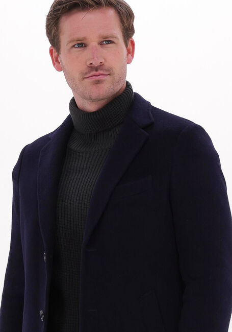 PROFUOMO Manteau OUTERW LONG COAT KNIT NAVY Bleu foncé - large