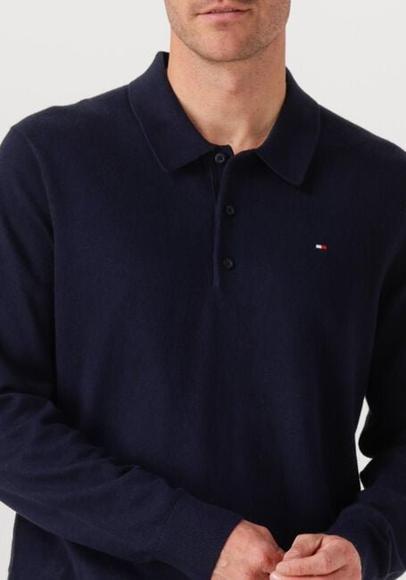 TOMMY HILFIGER Pull PIMA ORG CTN CASHMERE LS POLO Bleu foncé - large