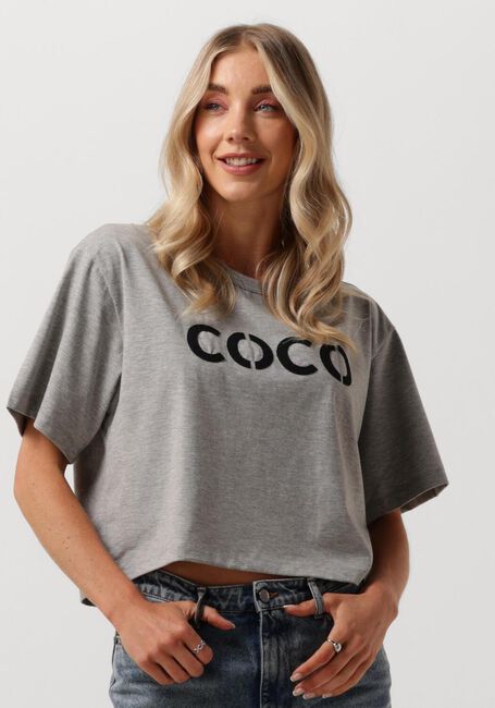 Grijze CO'COUTURE T-shirt EDUARDA LOGO TEE - large