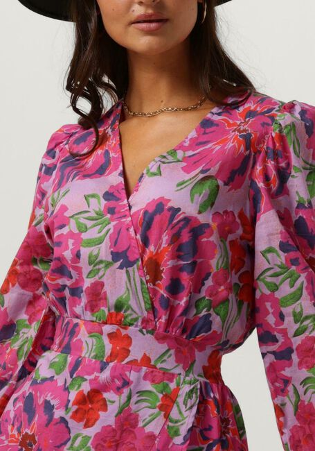 ALIX THE LABEL Mini robe LADIES WOVEN PAINTED FLOWER BRODERIE DRESS en multicolore - large