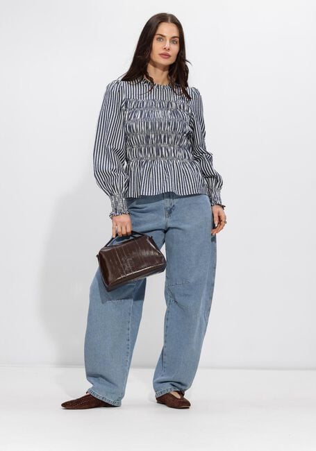 NEO NOIR POSSA BIG STRIPE BLOUSE Blouses Bleu fonc&eacute; - large