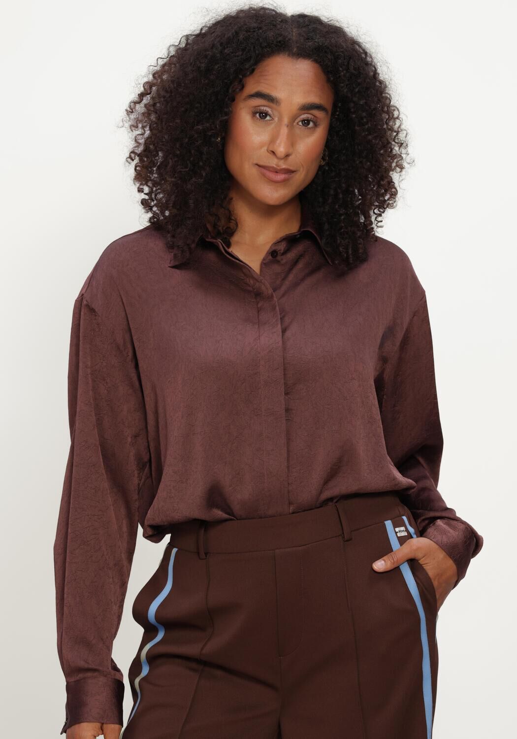 POM AMSTERDAM ROBIN CHOCOLATE BROWN Blouses Bordeaux - large