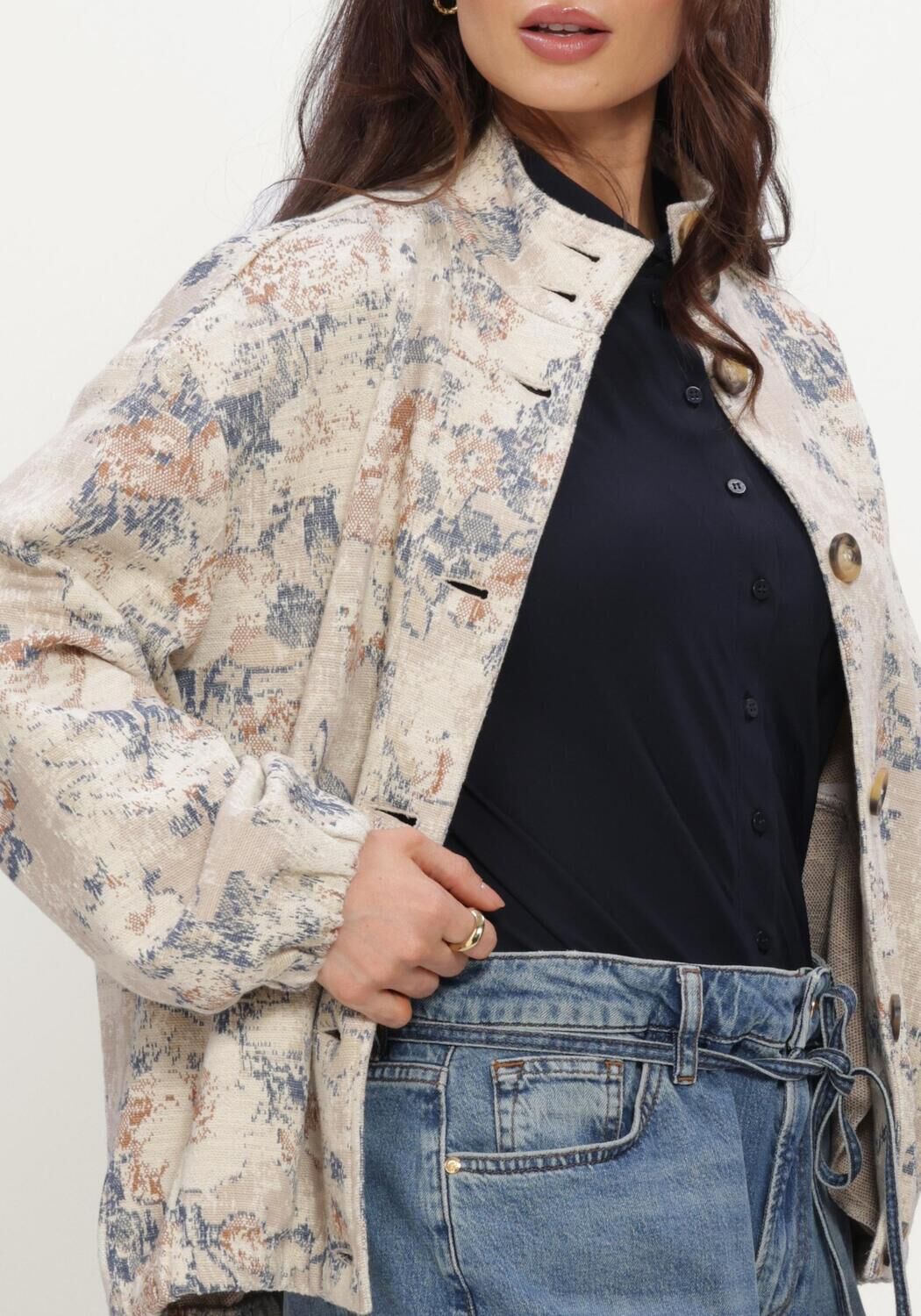 Gebroken wit STUDIO ANNELOES  Nouri jacquard jacket - large
