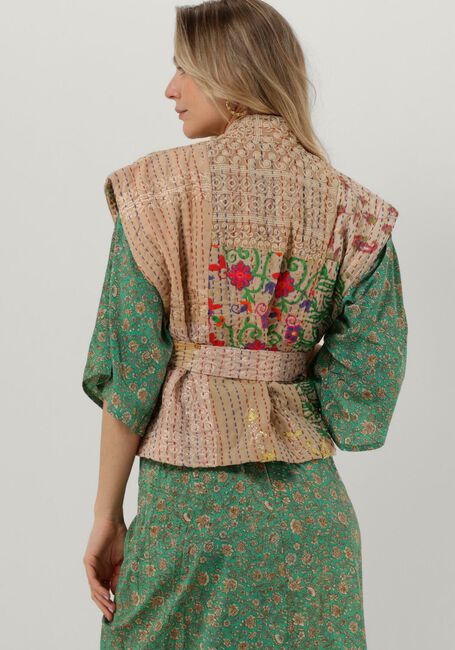 SISSEL EDELBO Gilet NELLIE EMBROIDERY PATCHWORK VEST en beige - large