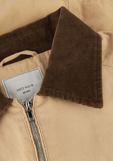 162955 Color Camel NEO NOIR Leren jas RIVERA CANVAS BOXY JACKET | Omoda