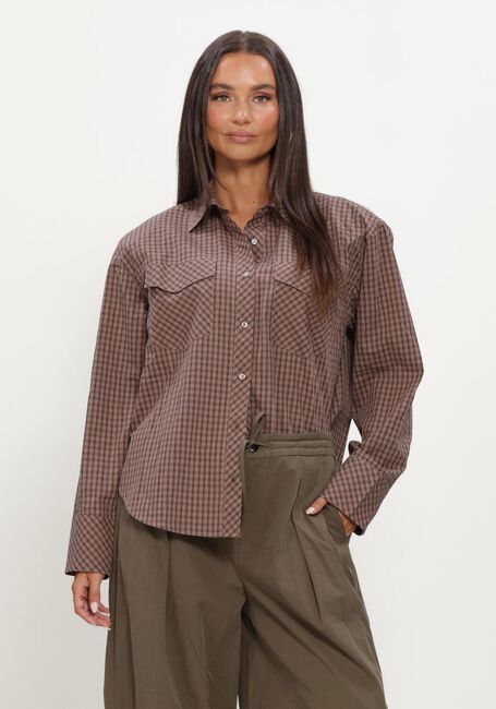 NOTRE-V NV-ISABE MINI CHECK Blouses en marron - large