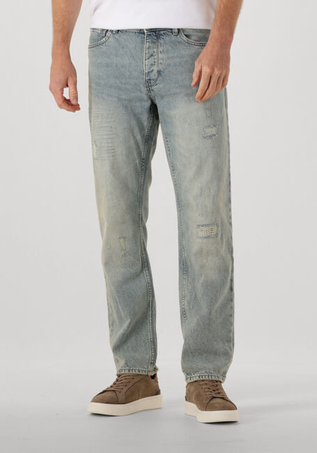 Lichtblauwe PURE PATH Straight leg jeans THE ERIC REGULAR FIT JEANS - large