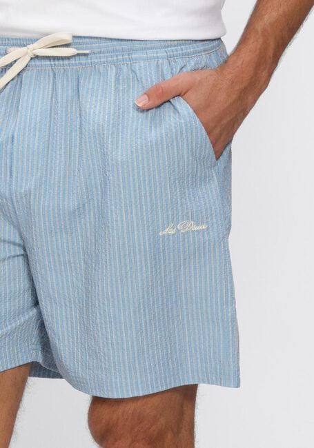 Bruine LES DEUX Zwembroeken STAN STRIPE SEERSUCKER SWIM SHORTS - large