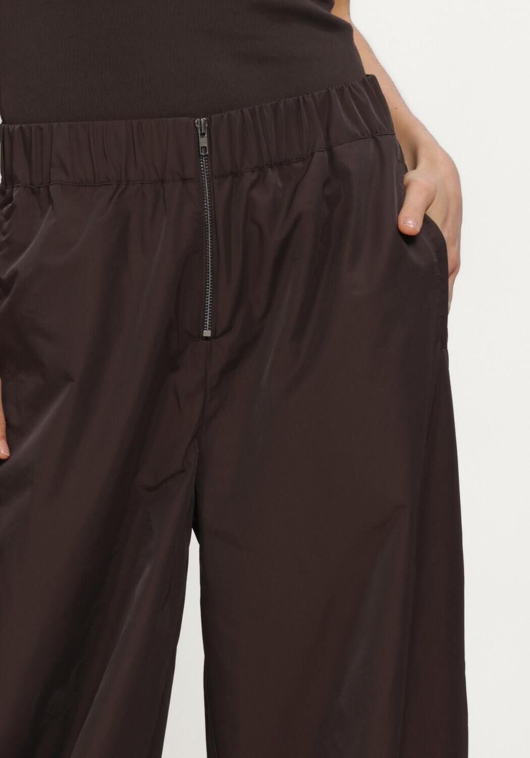 Bruine CO'COUTURE Wijde broek ALORACC BLOCK PANT - large