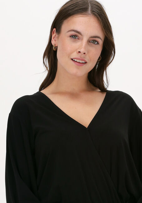 Zwarte ALIX THE LABEL Top KNITTED SOLID BODY WITH BALLOON SLEEVES - large