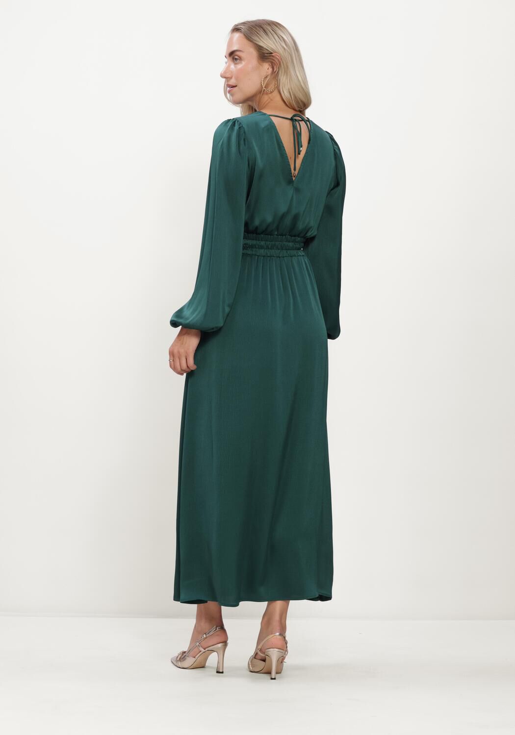 Donkergroene FREEBIRD Maxi jurk DOMINA SS - large