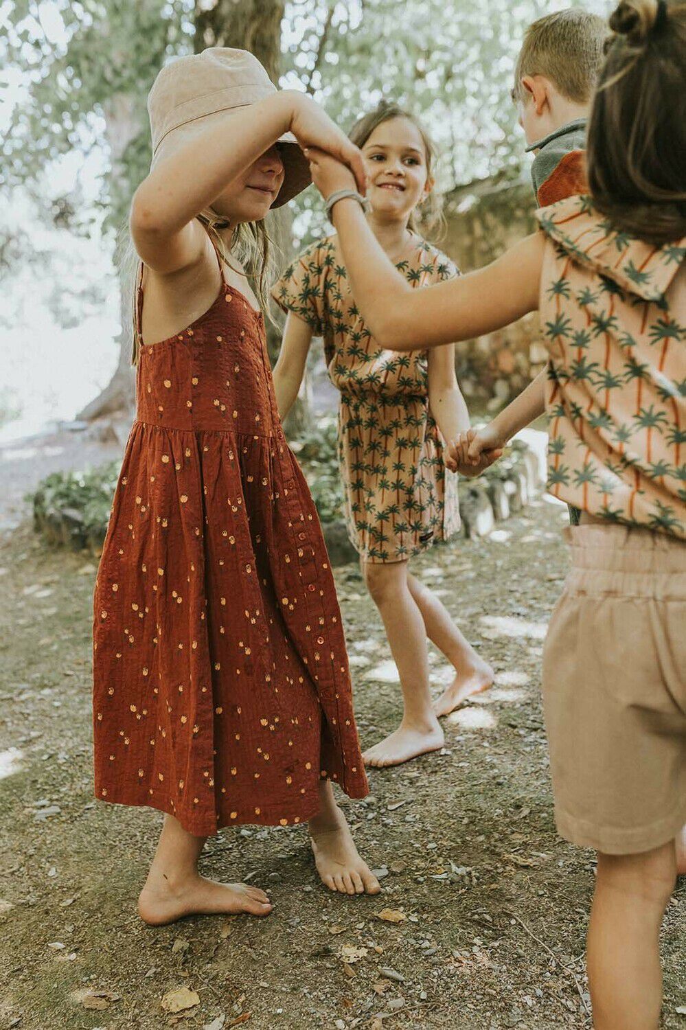 A MONDAY IN COPENHAGEN Robe maxi TILDA DRESS en marron - large