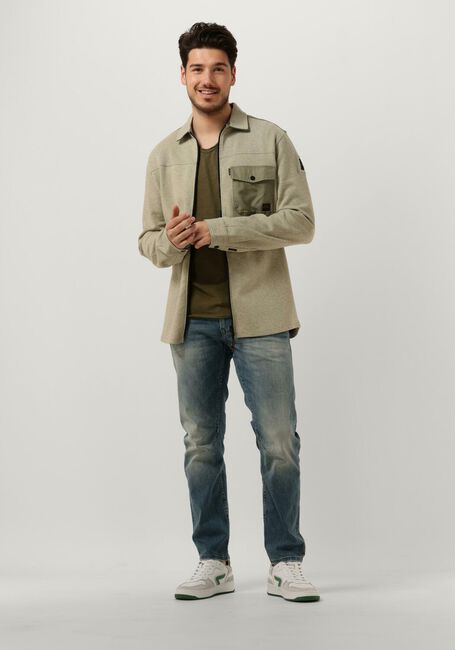 PME LEGEND Surchemise LONG SLEEVE SHIRT SPACER SWEAT OVERSHIRT Olive - large