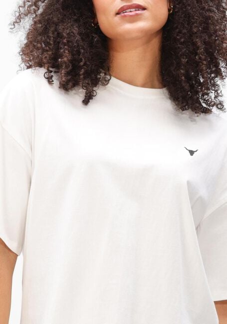 Witte ALIX THE LABEL T-shirt LADIES KNITTED BULL T-SHIRT - large