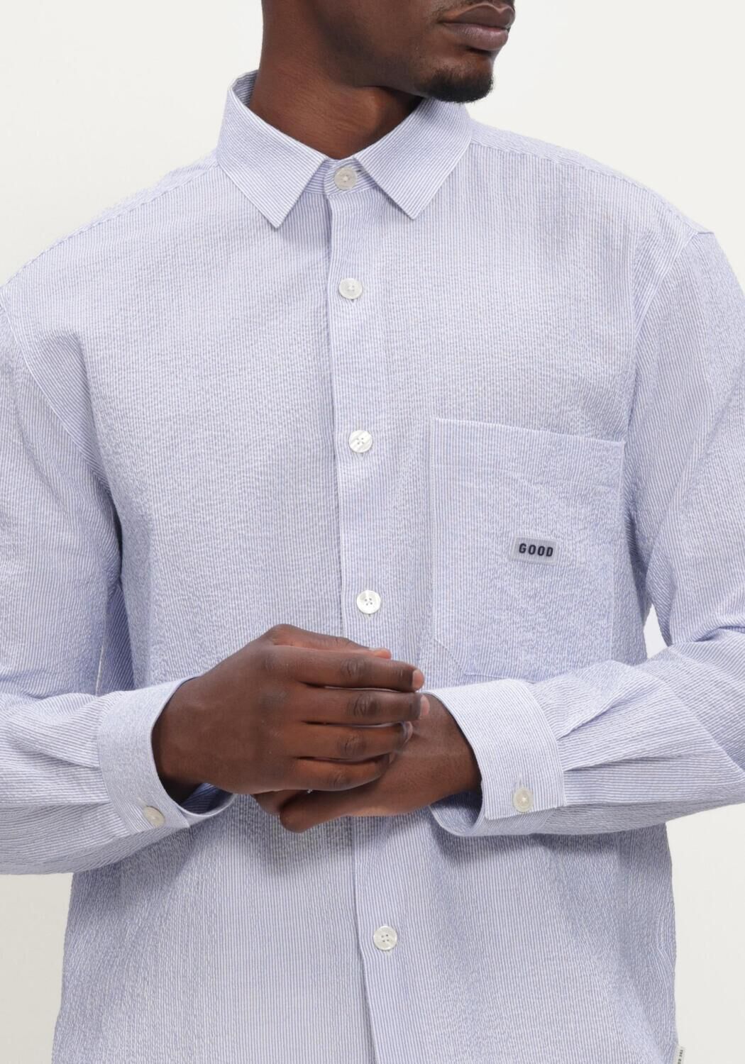 Lichtblauwe THE GOODPEOPLE Casual overhemd SOY - large