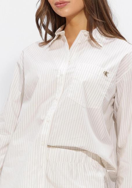 Witte CALVIN KLEIN  YARNDYE COTTON POPLIN RELAXED SH - large