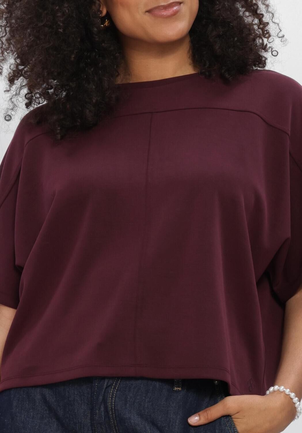 SUMMUM Haut BOXY TOP SOFT SCUBA Bordeaux - large