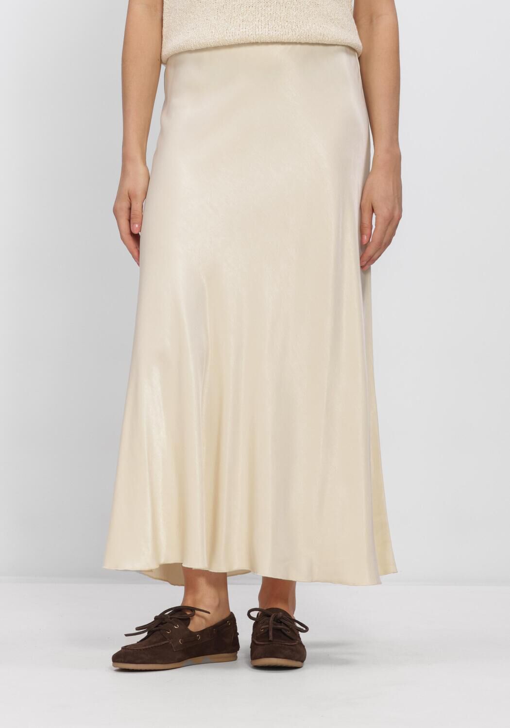 Beige MSCH COPENHAGEN Midirok MSCHNICOLETTE ULLAS SKIRT - large