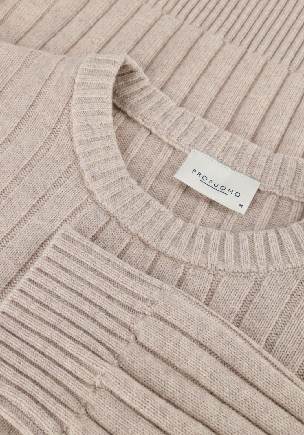 PROFUOMO Pull PULLOVER CREW NECK WOOL BLEND en beige - large