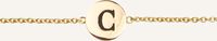 Gouden ATLITW STUDIO Armbanden CHARACTER BRACELET LETTER GOLD - medium