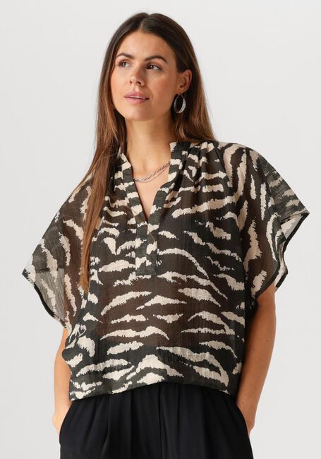 BY-BAR VINA ZEBRA BLOUSE Blouses en noir - large