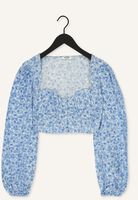Blauwe NA-KD  ORGANIC GATHERED DETAIL LONG SLEEVE BLOUSE Blauwe NA-KD  ORGANIC GATHERED DETAIL LONG SLEEVE BLOUSE - medium