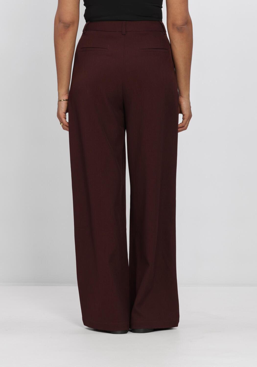Bordeaux AIMEE THE LABEL Broeken/jumpsuits LUXW6 TROUSER - large