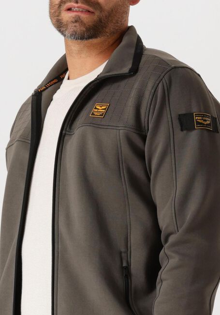 Groene PME LEGEND Jack ZIP JACKET SPACER LOOK SWEAT - large