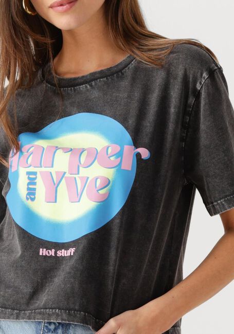 HARPER & YVE T-shirt HOTSTUFF-SS CROPPED en noir - large