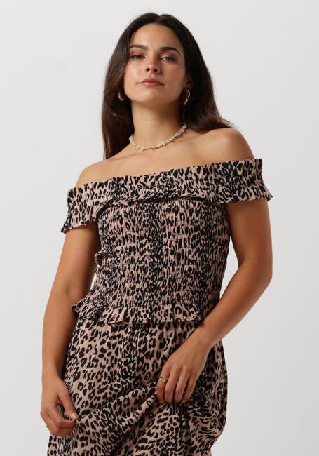 CATWALK JUNKIE Haut OFF-SHOULDER SMOCK TOP en marron - large