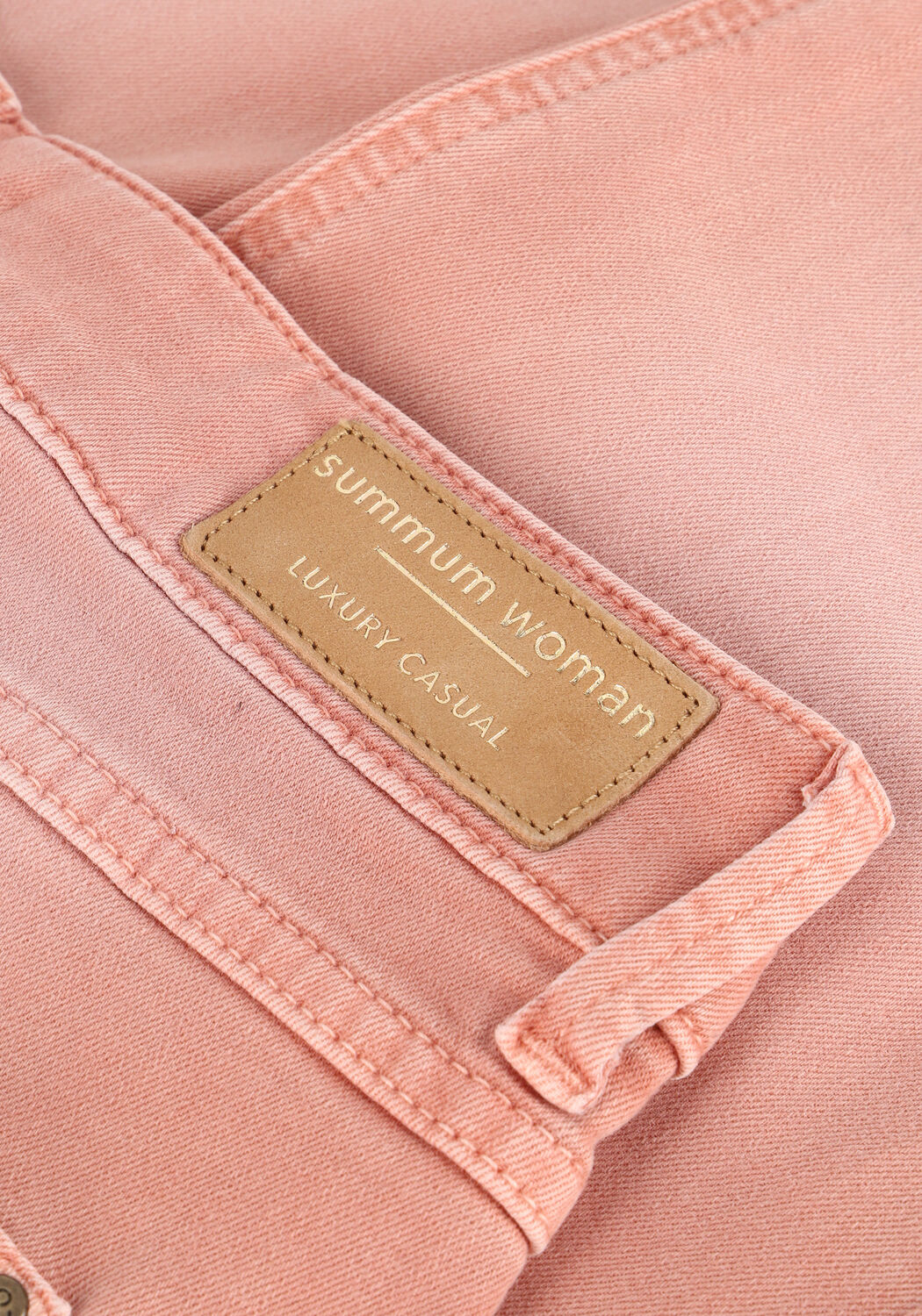 SUMMUM Pantalon &eacute;vas&eacute; FLARED PANT SLUBBY STRETCH TWI en orange - large