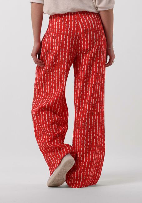 Rode BY-BAR Wijde broek BENJI RED GROOVE PANT - large