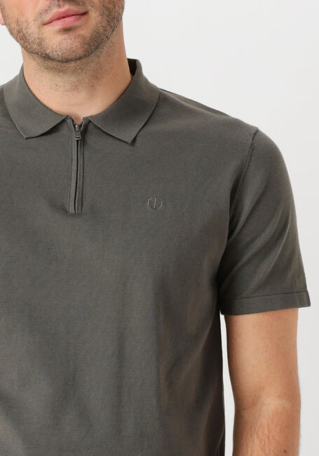 DSTREZZED Polo DORIAN ZIP POLO Vert foncé - large
