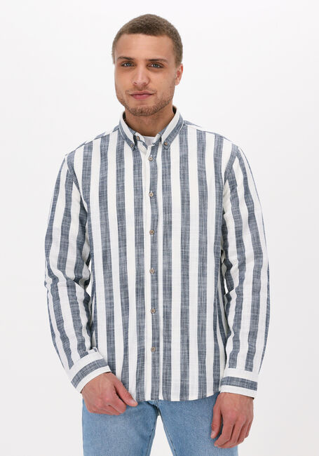 ANERKJENDT Chemise décontracté AKKONRAD STRIPED SHIRT en bleu - large