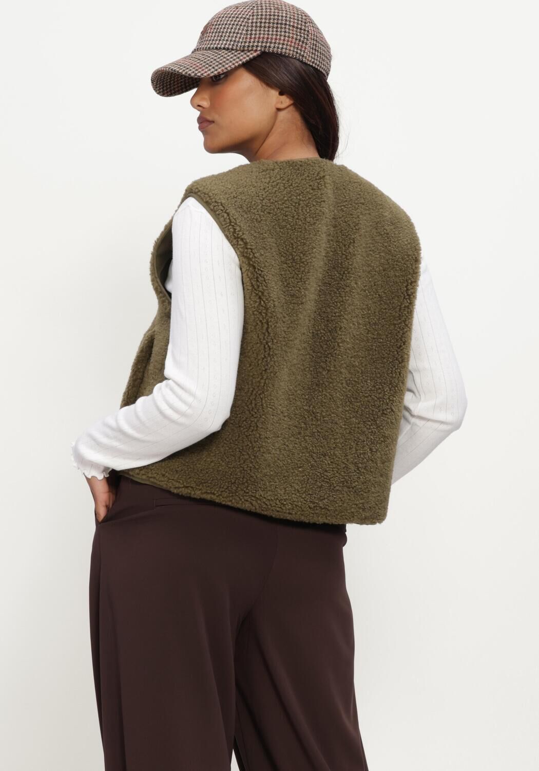 OBJECT Gilet OBJELLA WAISTCOAT NOOS Olive - large