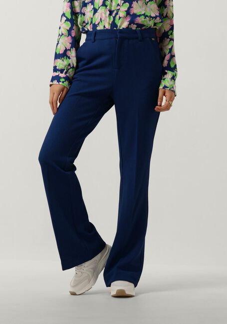 Donkerblauwe POM AMSTERDAM Flared broek PIQUE FLARE INK BLUE PANTS - large