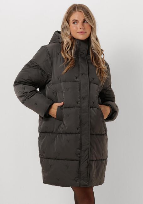 ALIX THE LABEL Veste matelassé LADIES WOVEN BULL PUFFER COAT en gris - large