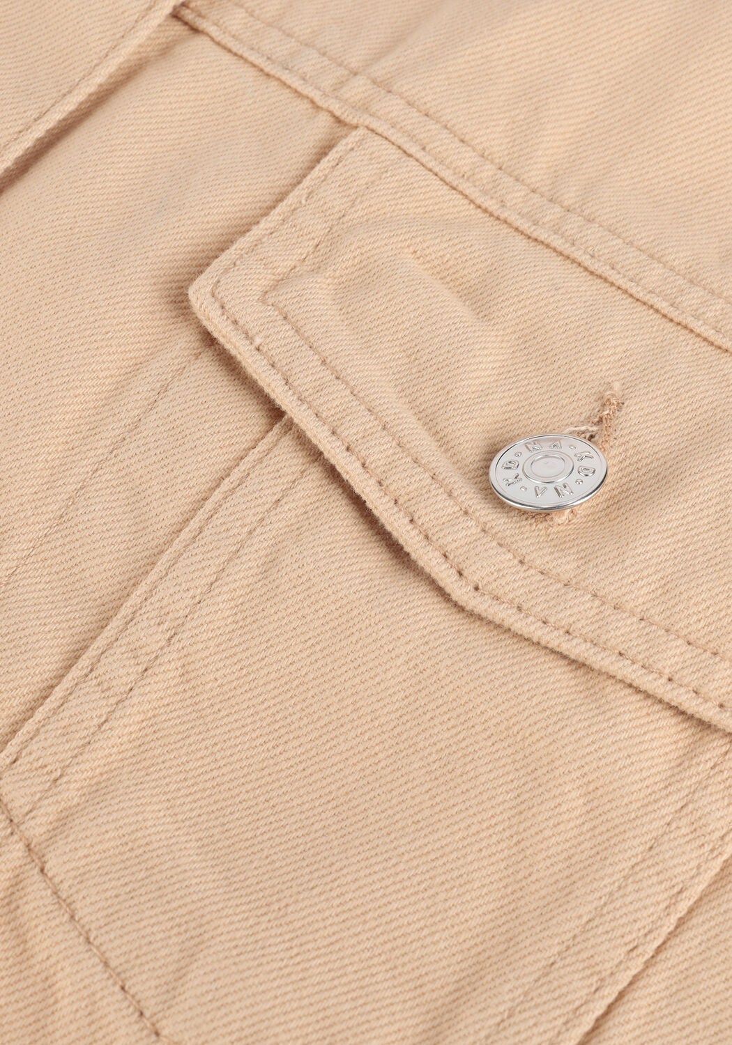 NA-KD Gilet OVERSIZED DENIM VEST en beige - large