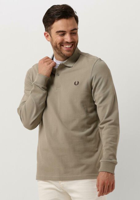 FRED PERRY Polo LONG SLEEVE PLAIN FRED PERRY SHIRT Olive - large