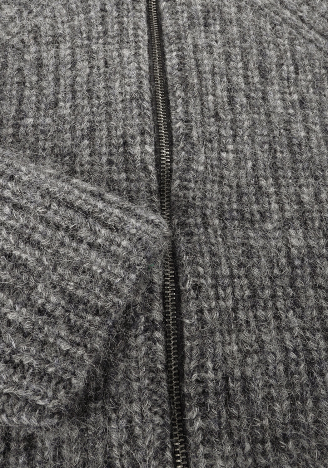 Grijze SELECTED WOMEN Vest SLFANJULI LS KNIT ZIP CARDIGAN - large