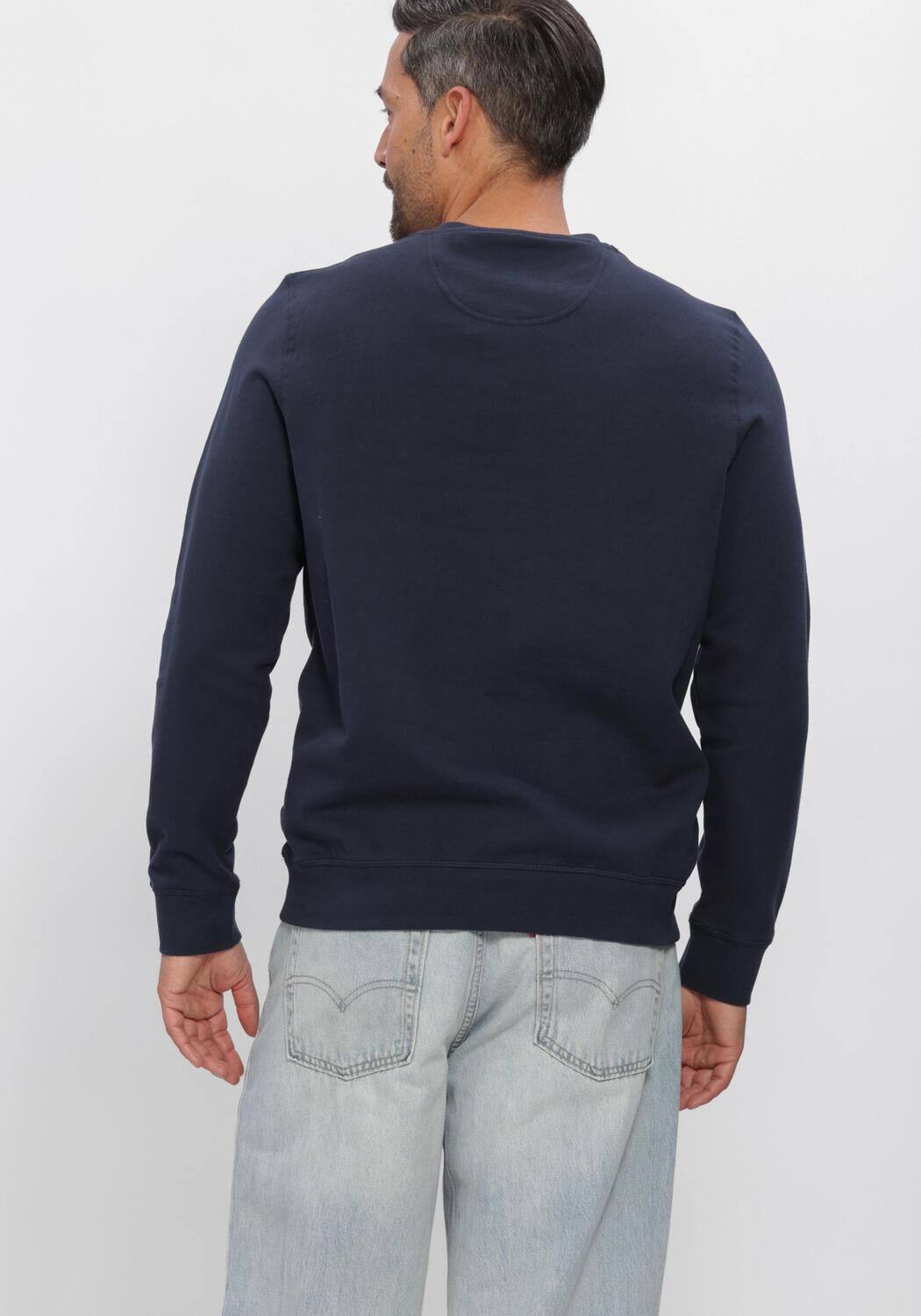 BARBOUR Chandail PIQUE APPLIQUE CREW Bleu fonc&eacute; - large