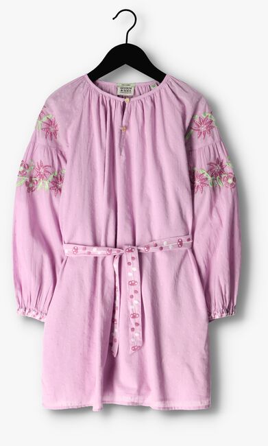 SCOTCH & SODA Mini robe LONG-SLEEVED LIGHTWEIGHT FLOWER EMBROIDERY DRESS Lilas - large