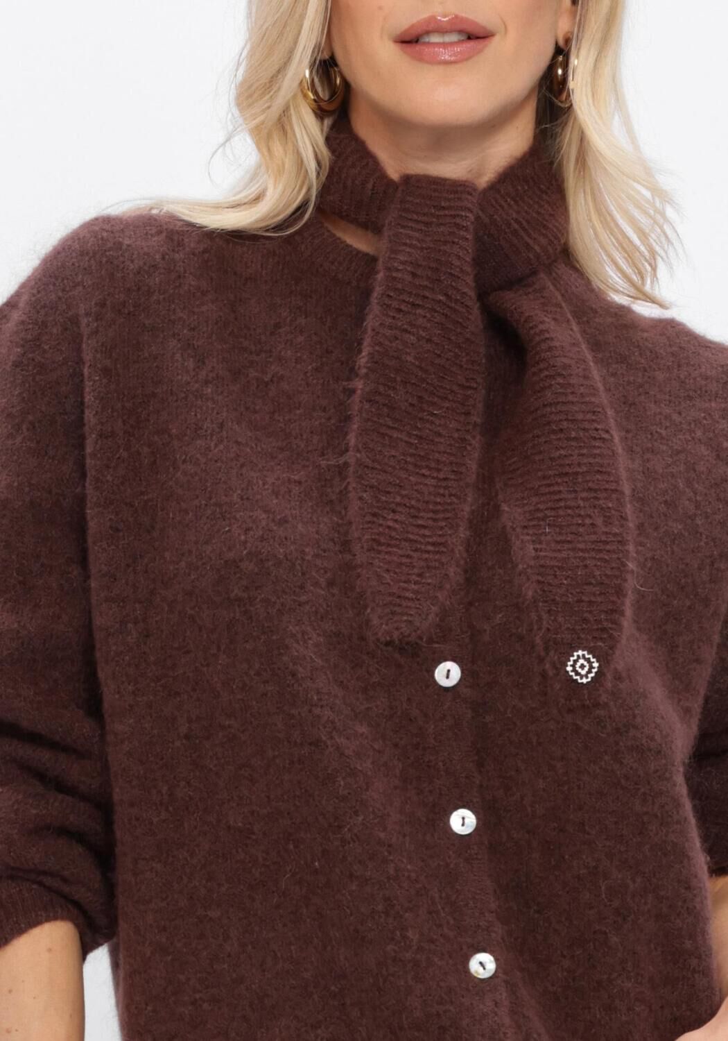 Bruine STUDIO ANNELOES Trui Bibi cardigan - large