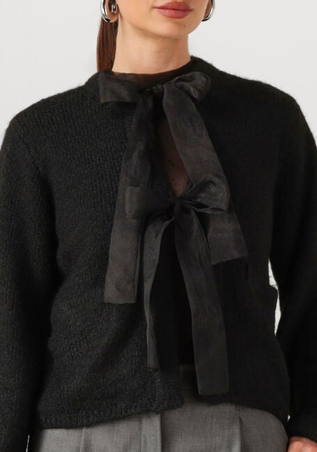 OBJECT Pull OBJSAGGIA L/S LO KNIT BOW CARDIGAN DIV en noir - large